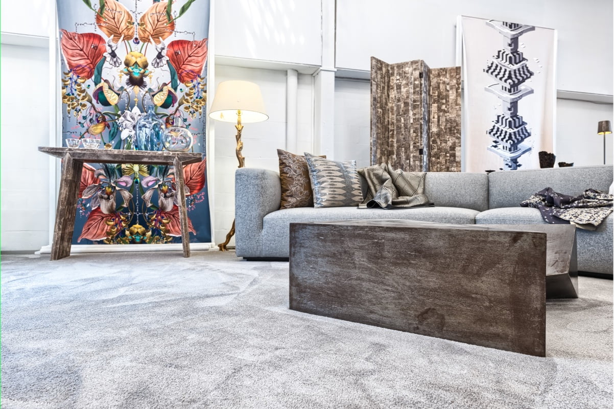 luxury feel soft grey silk carpet by alternative flooring