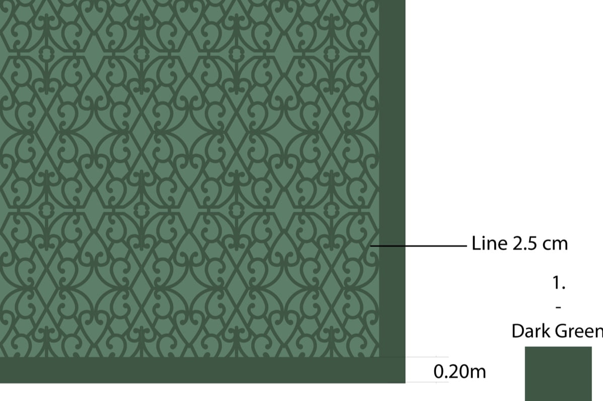 Custom rug CAD drawing