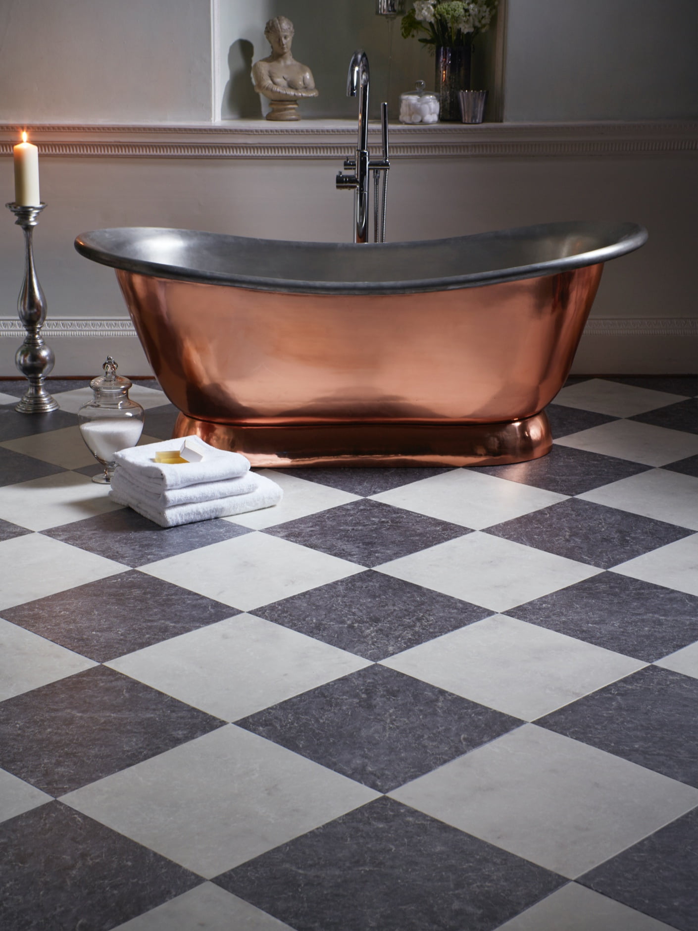 Luxury vinyl flooring for the bathroom, Otono by Karndean